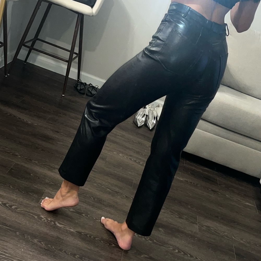 melina leather pant black
